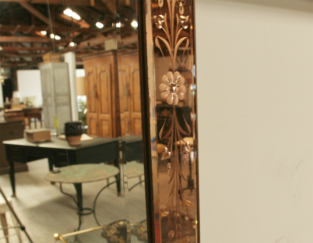 Venetian Mirror With Wine And Food